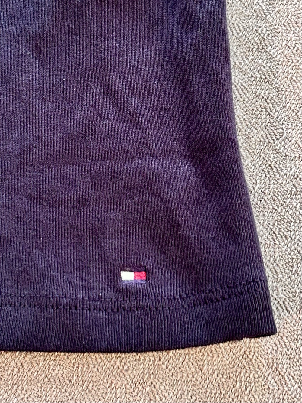 Tommy Hilfiger Tank Top w/ Shoulder White Star Bow V-Neck Navy Cotton Women’s M - Picture 10 of 14